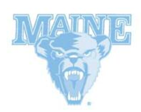 Maine Bear logo, light blue screen variant