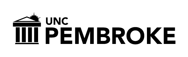 UNC Pembroke primary horizontal logo, black variant, cell 1