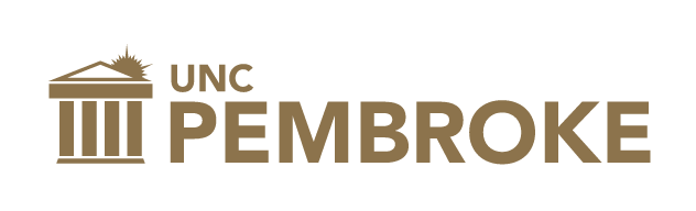 UNC Pembroke primary horizontal logo, gold variant, cell 3