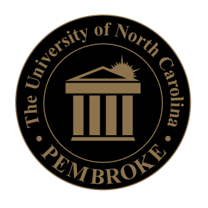 UNC Pembroke primary circular logo, gold variant, cell 19