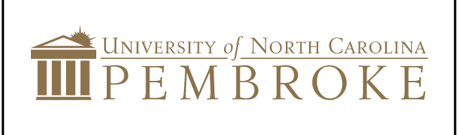 University of North Carolina Pembroke wordmark, gold variant, cell 24