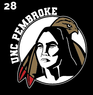 Braves Head logo, full color with wordmark on black variant, cell 28