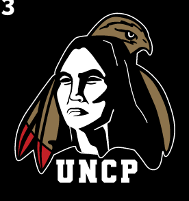 Braves Head logo, full color with UNCP on black variant, cell 32