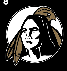 Braves Head logo, two color on black variant, cell 38