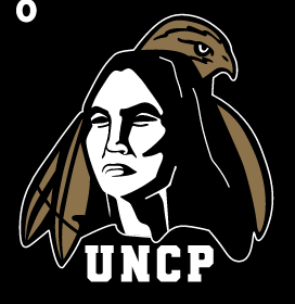 Braves Head logo, two color with UNCP on black variant, cell 40