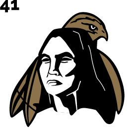 Braves Head logo, two color variant, cell 41