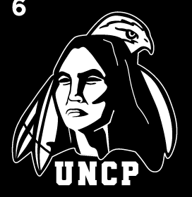 Braves Head logo, one color with UNCP on black variant, cell 46
