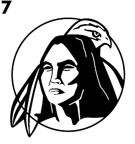 Braves Head logo, one color variant, cell 47