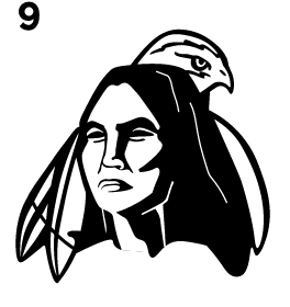 Braves Head logo, one color variant, cell 49