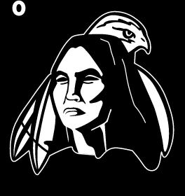 Braves Head logo, one color on black variant, cell 50