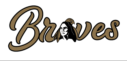 Braves script wordmark, gold with black outline variant, cell 62