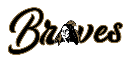 Braves script wordmark, black with gold outline variant, cell 63