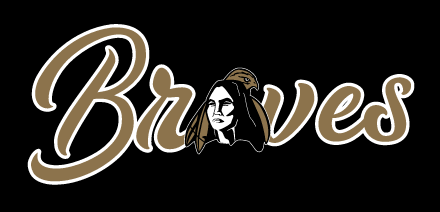 Braves script wordmark, gold with white outline variant, cell 67