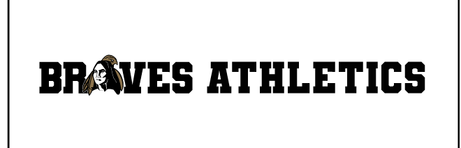 Braves Athletics Horizontal, black text with mascot head variant, cell 100