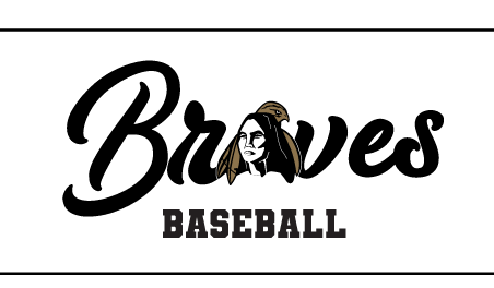 Braves Baseball, black script with mascot head variant, cell 118