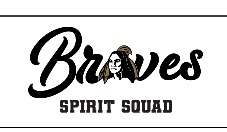 Braves Spirit Squad, black script with mascot head variant, cell 125
