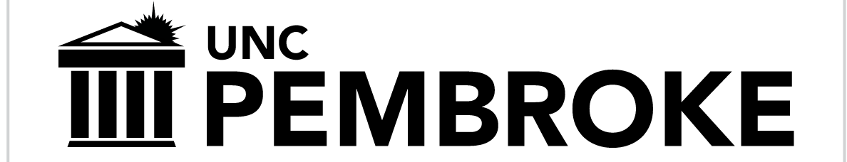 UNCP logo, horizontal, black variant