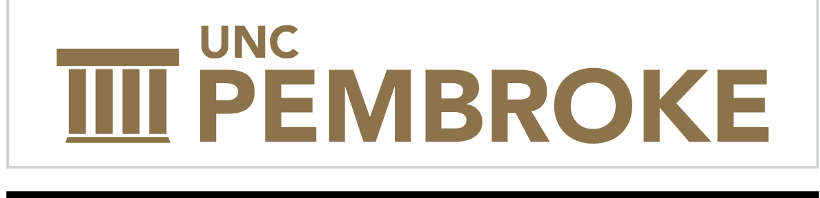 UNCP logo, horizontal, gold variant