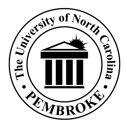 UNCP logo, circular, black variant