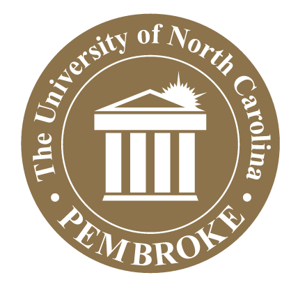 UNCP logo, circular, gold variant