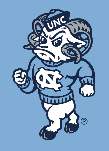 full ram mascot, full color on Carolina Blue variant, cell 19