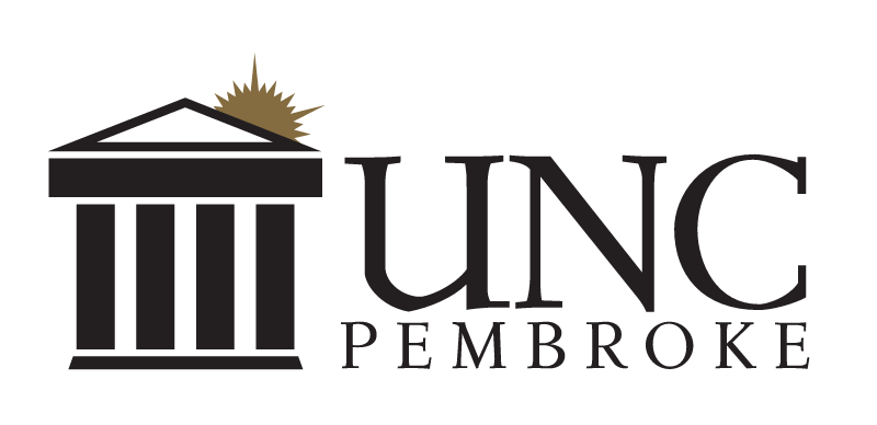 UNC Pembroke Primary Mark with Wordmark, Black variant, cell 5