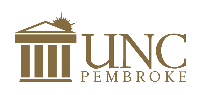 UNC Pembroke Primary Mark with Wordmark, Gold variant, cell 7