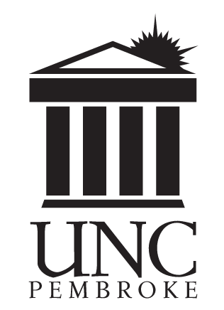 UNC Pembroke Primary Mark Stacked, Black variant, cell 10