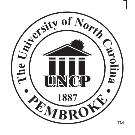 UNC Pembroke University Seal, Black variant, cell 19