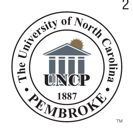UNC Pembroke University Seal, Black/White variant, cell 21