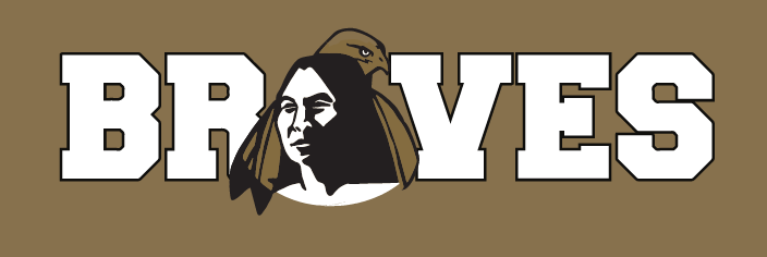 Braves wordmark with Head Mark, white/black on gold variant, cell 56