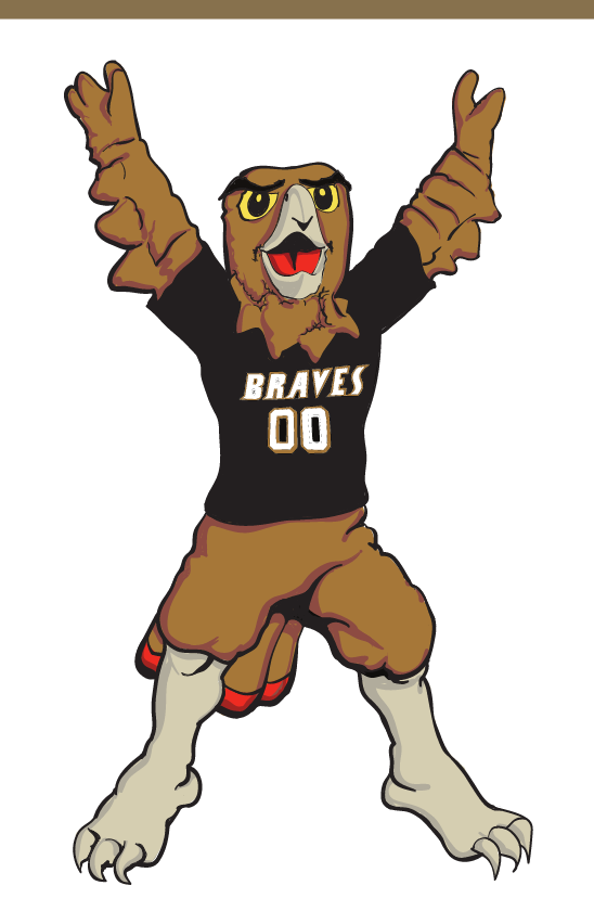 BraveHawk Mascot, full color variant, cell 58