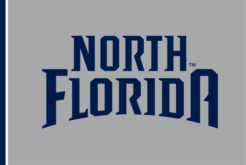 North Florida Wordmark, full color on gray variant, cell 6