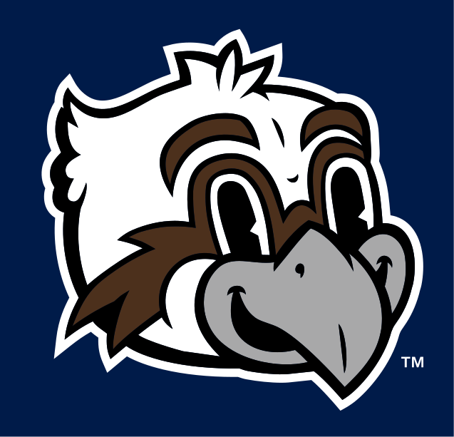 Ozzie Mascot Logo Head, Full Color on Athletic Blue variant, cell 44