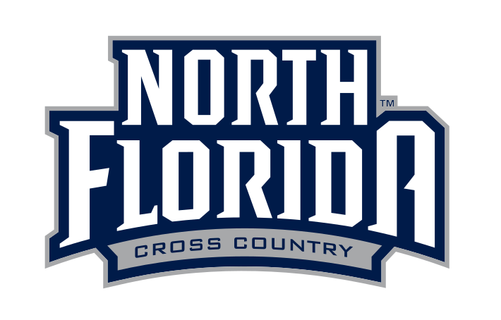 North Florida Cross Country logo, Athletic Blue on White variant, cell 63