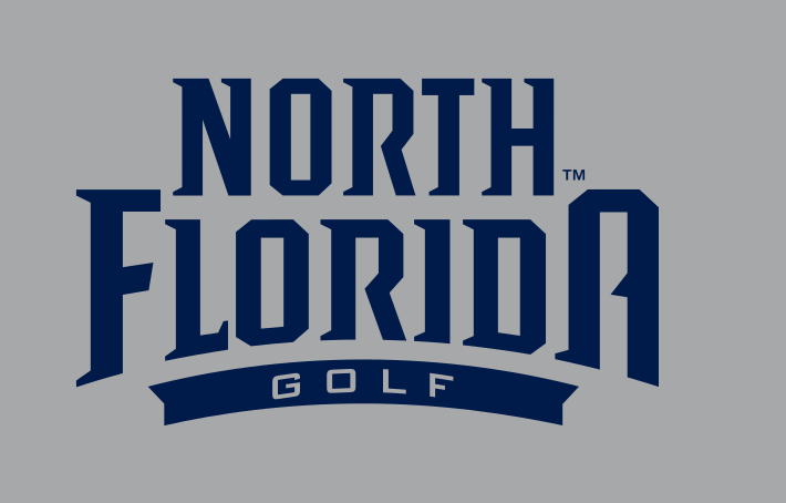 North Florida Golf logo, Athletic Blue on Athletic Gray variant, cell 67
