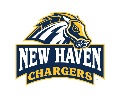 Charger head with NEW HAVEN CHARGERS wordmark, full color variant, cell 7