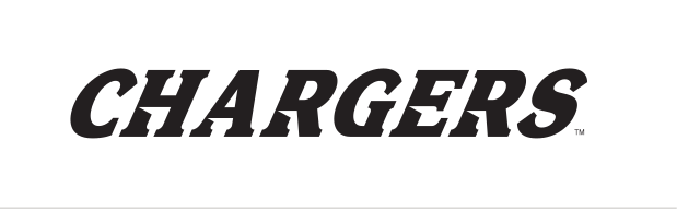 CHARGERS wordmark, black variant, cell 23