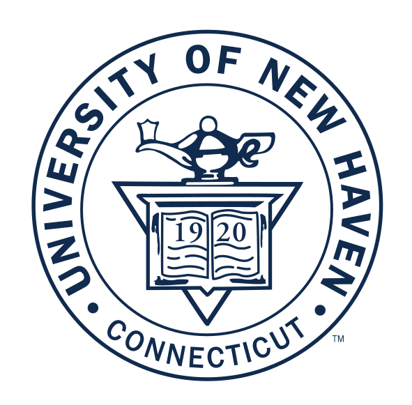 University of New Haven seal, blue/black variant, cell 52
