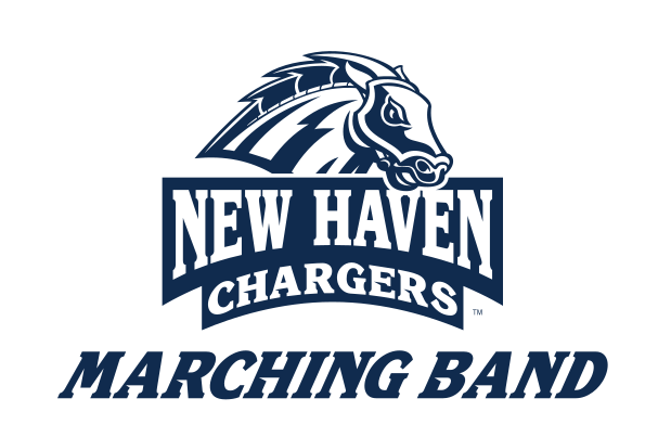 New Haven Chargers Marching Band logo, blue/black variant, cell 57