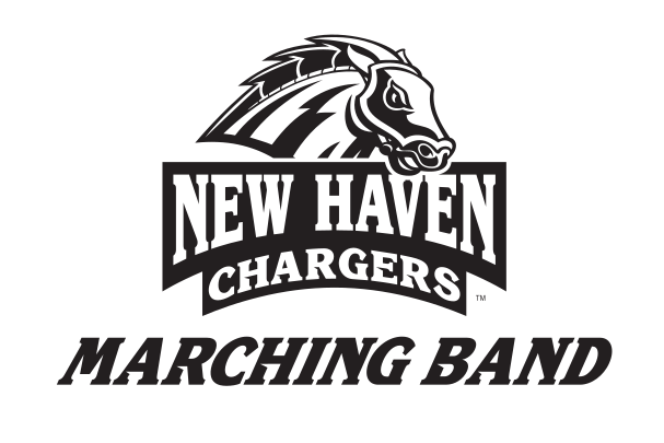 New Haven Chargers Marching Band logo, black variant, cell 58