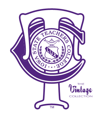Iowa State Teachers College seal on shield, purple outline variant, cell 23