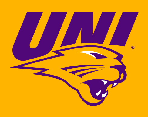 UNI panther head logo, purple and gold variant, cell 2