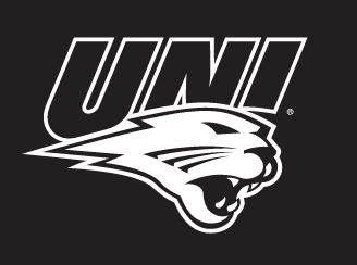 UNI panther head logo, white outline variant, cell 11