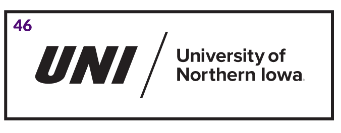 UNI University of Northern Iowa, black/black variant, cell 46