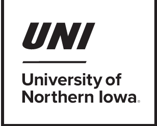 UNI University of Northern Iowa, black stacked variant, cell 58