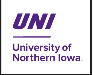 UNI University of Northern Iowa, purple stacked variant, cell 60