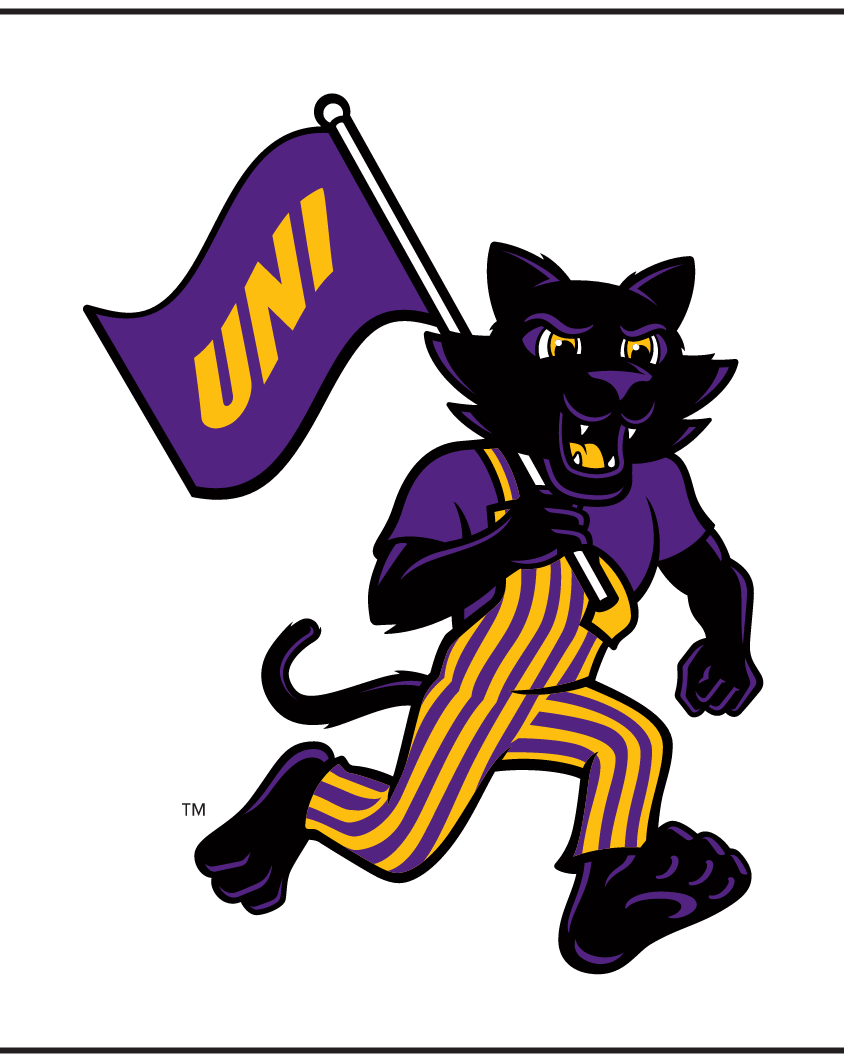 mascot, full body, running with flag, striped overalls, alternate flag color variant, cell 69