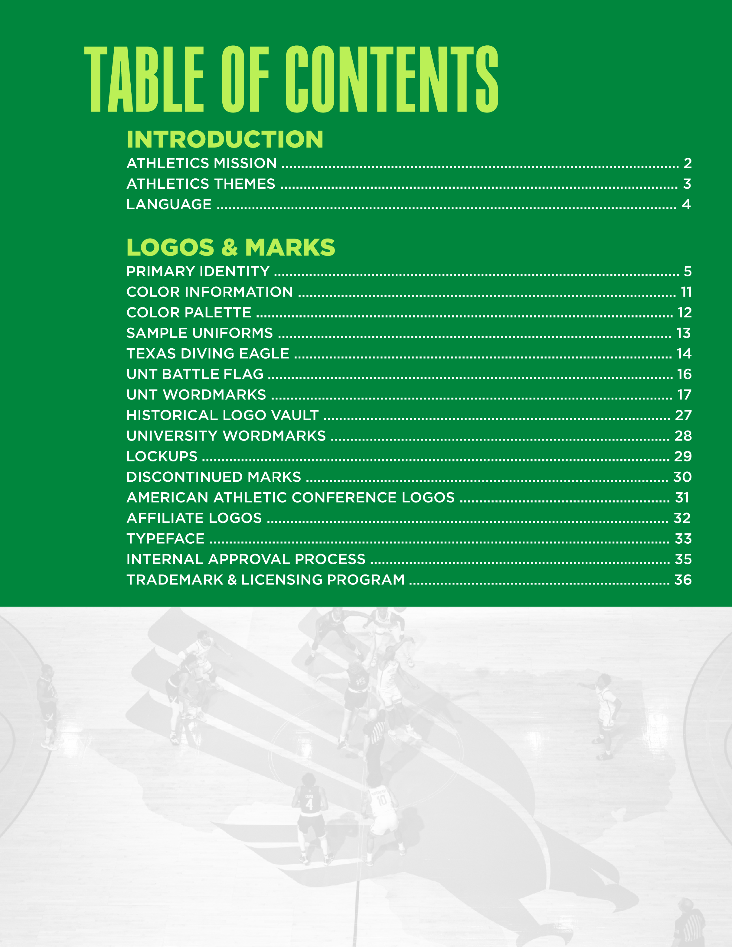 Full Page Guideline Sheet, Standard variant