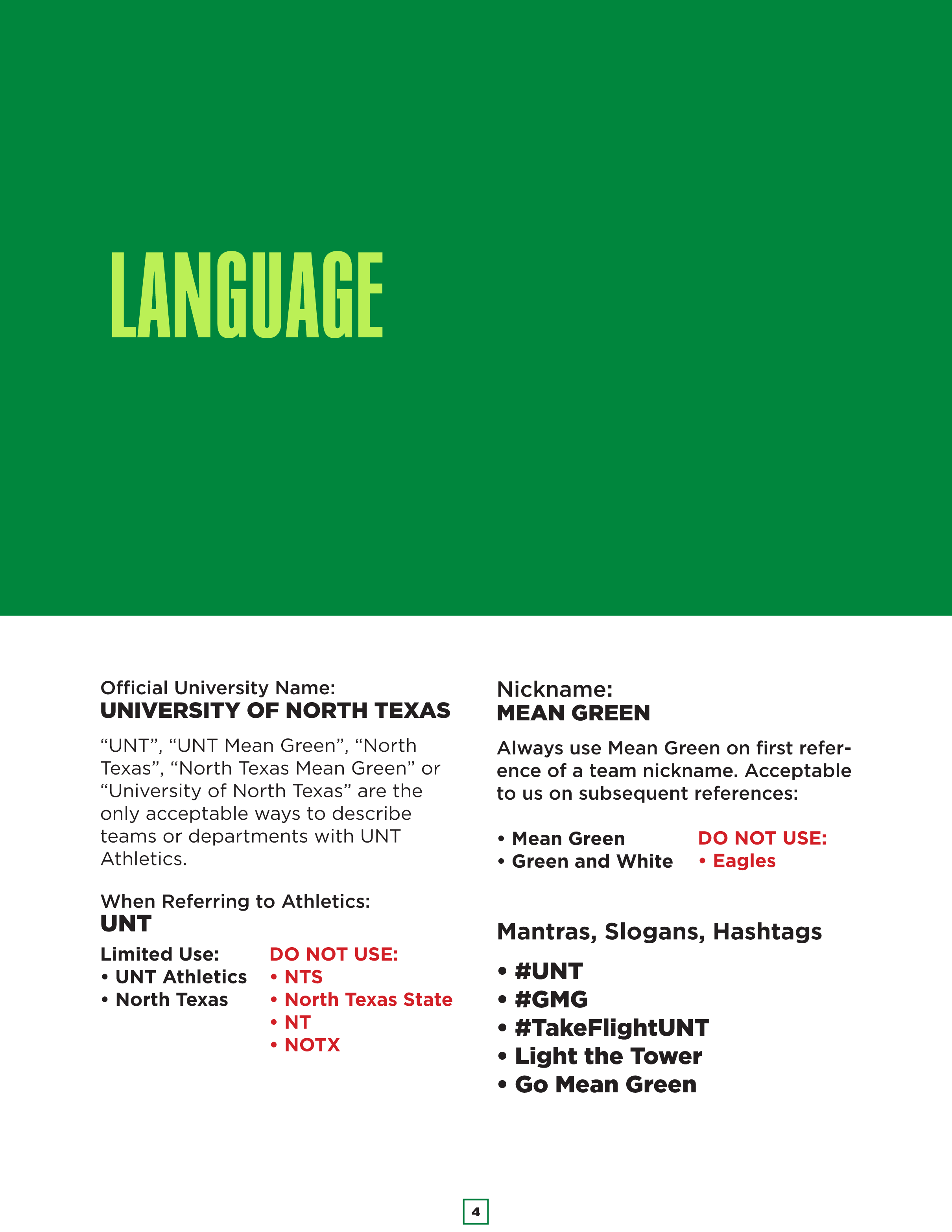 Full Page Guideline Sheet, Standard variant